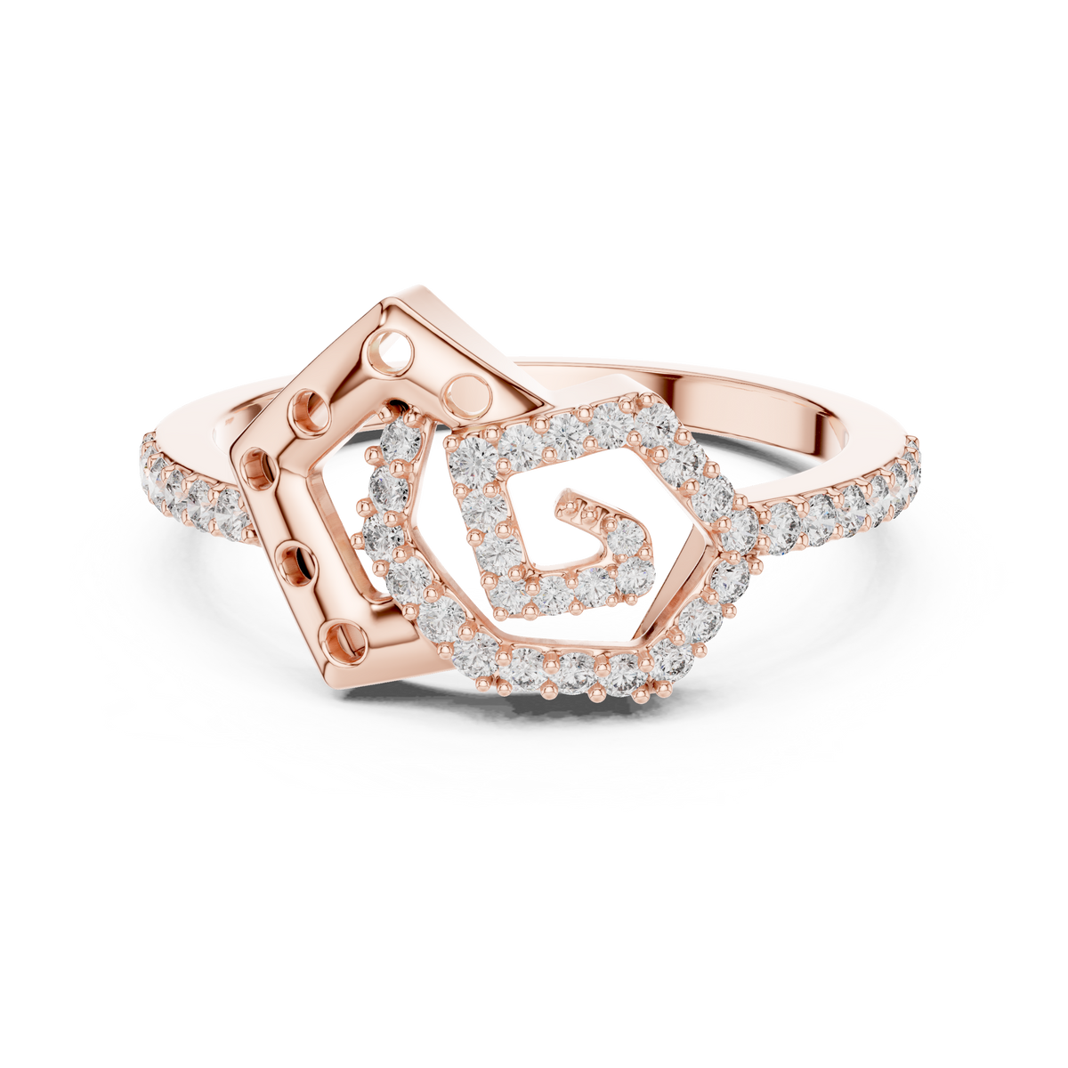 Elite Design Spiral Diamond Ring