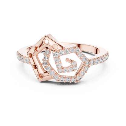 Elite Design Spiral Diamond Ring