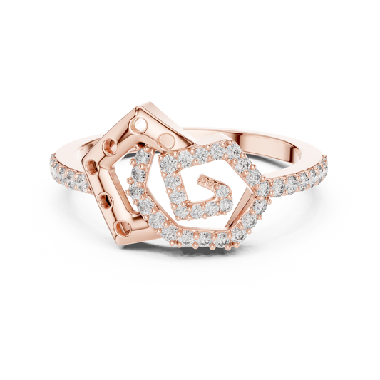 Elite Design Spiral Diamond Ring