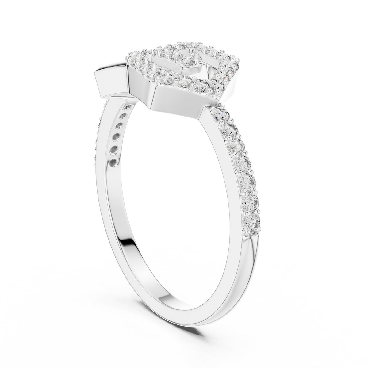 Elite Design Spiral Diamond Ring