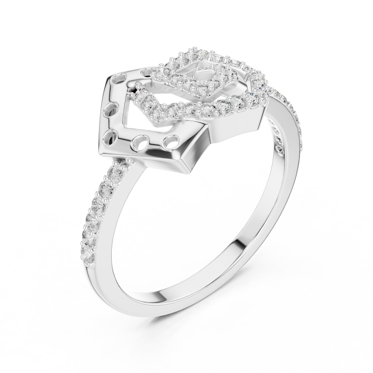 Elite Design Spiral Diamond Ring