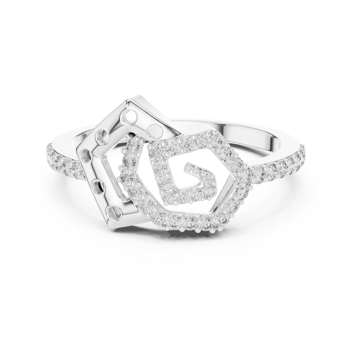 Elite Design Spiral Diamond Ring