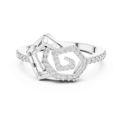 Elite Design Spiral Diamond Ring