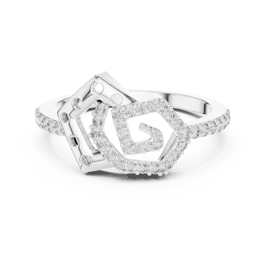Elite Design Spiral Diamond Ring