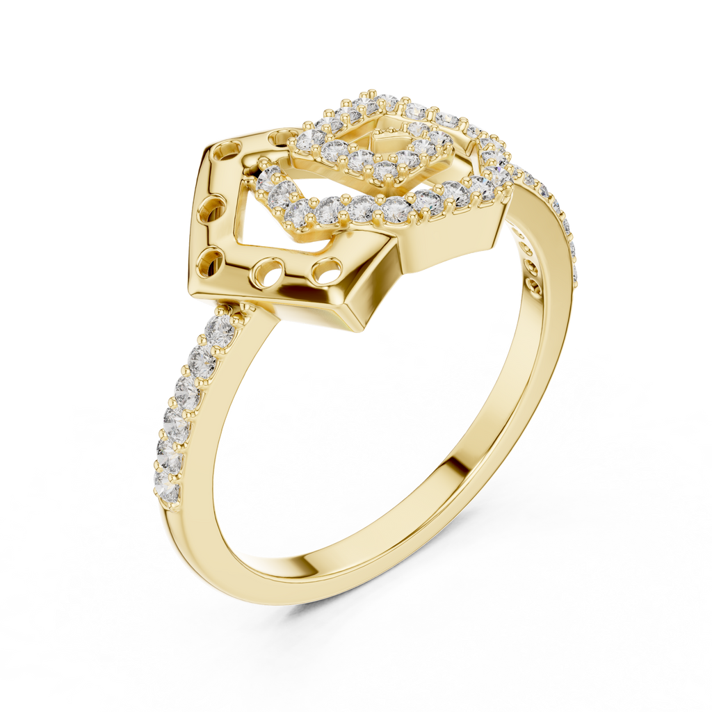 Elite Design Spiral Diamond Ring