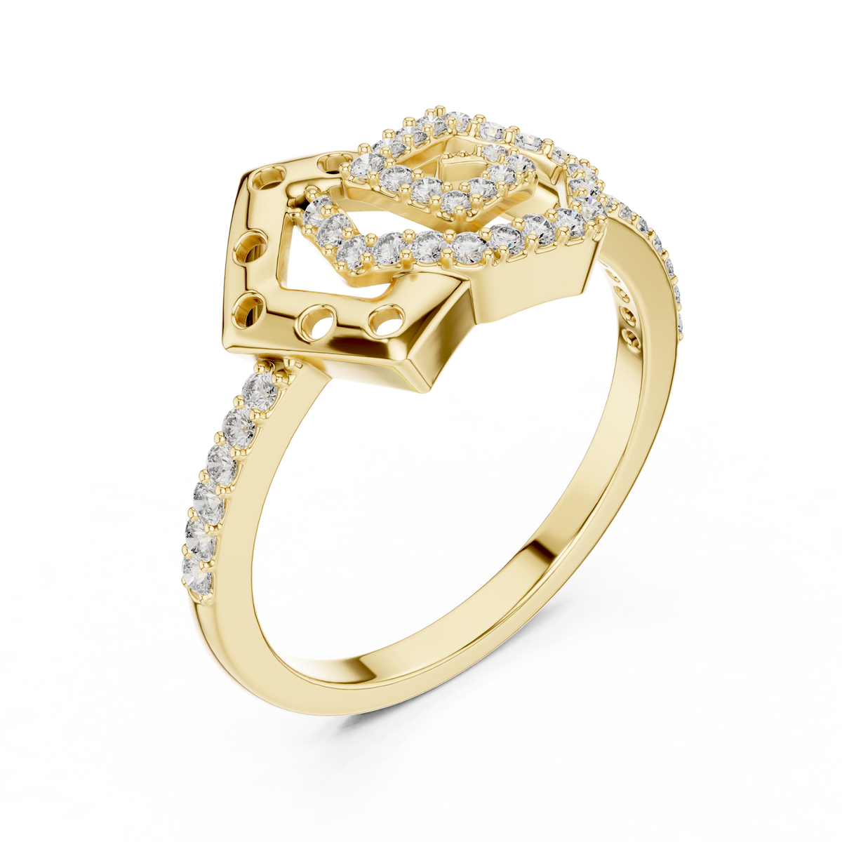 Elite Design Spiral Diamond Ring