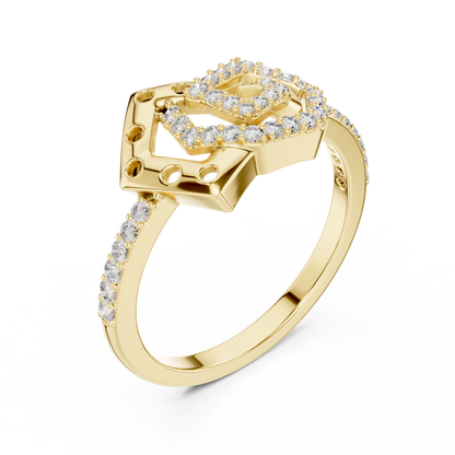 Elite Design Spiral Diamond Ring