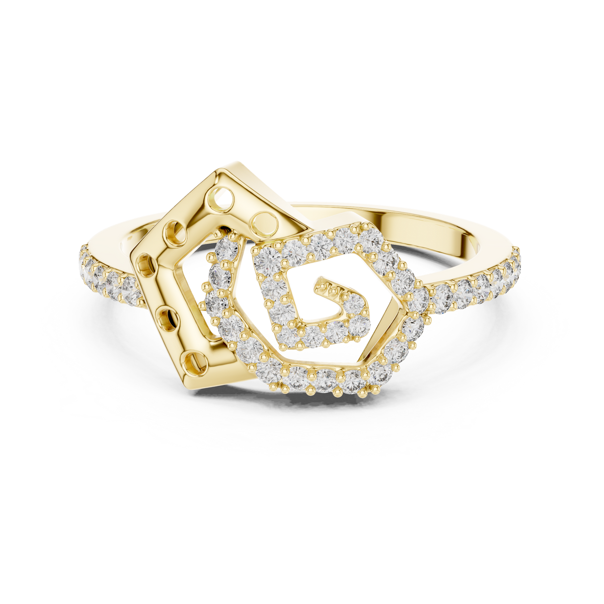 Elite Design Spiral Diamond Ring