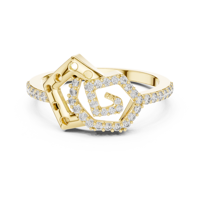 Elite Design Spiral Diamond Ring