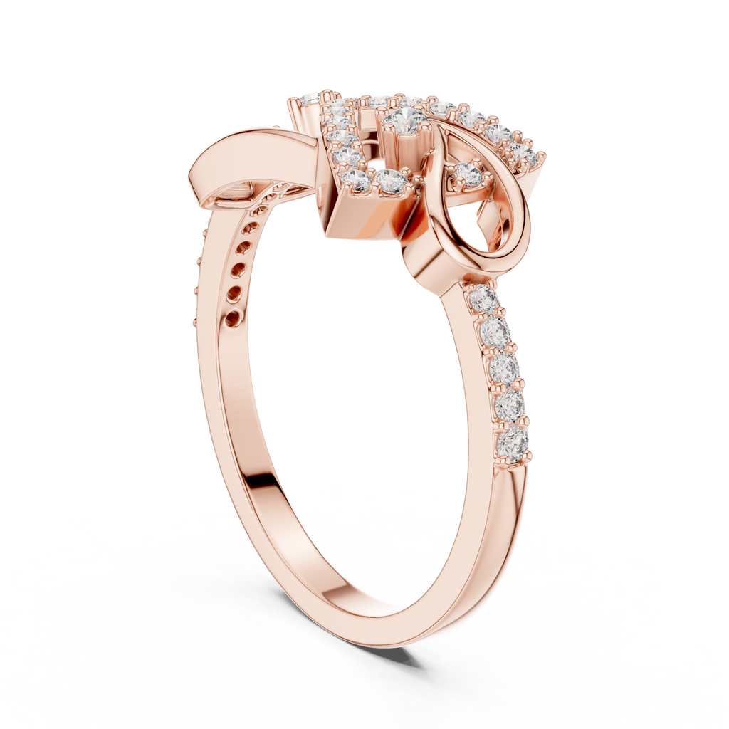 Graceful Twist Diamond Designer Ring