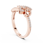 Graceful Twist Diamond Designer Ring