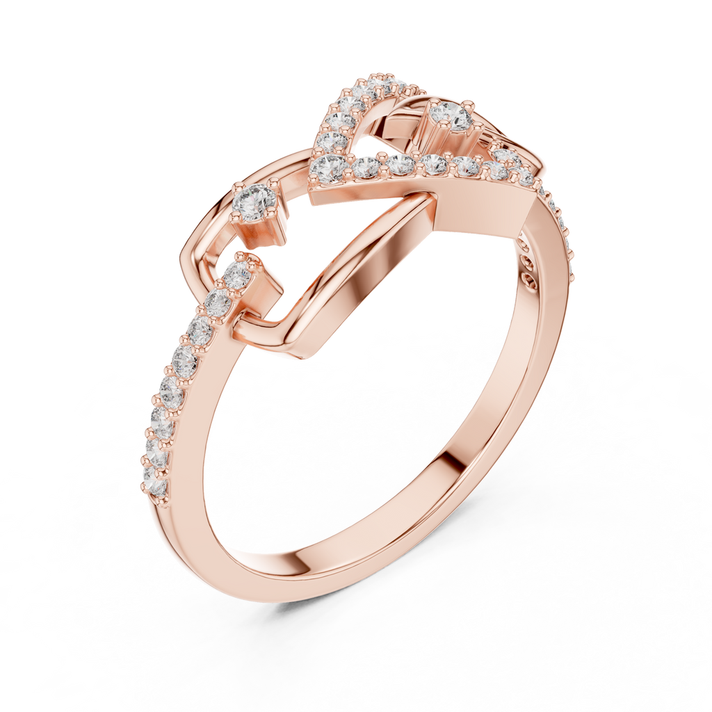 Graceful Twist Diamond Designer Ring