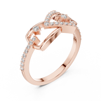 Graceful Twist Diamond Designer Ring