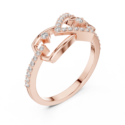 Graceful Twist Diamond Designer Ring