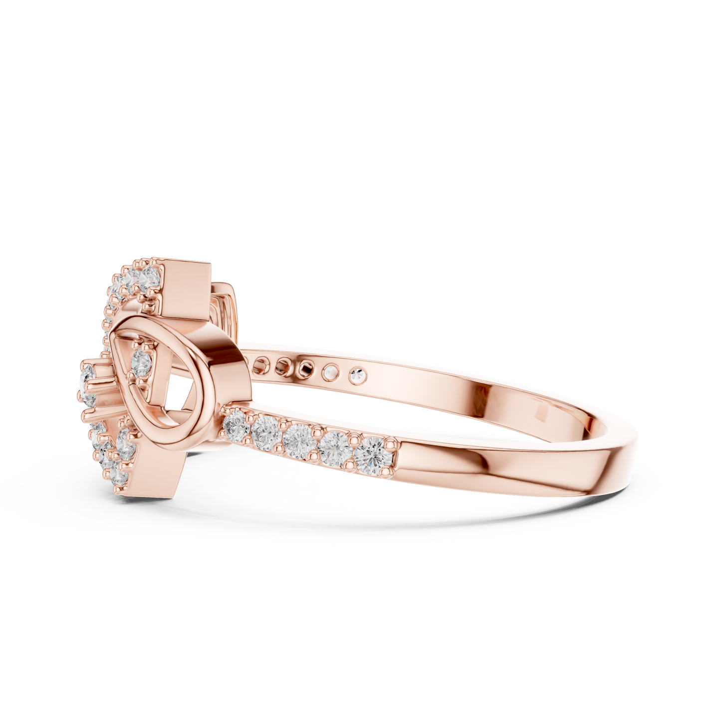 Graceful Twist Diamond Designer Ring