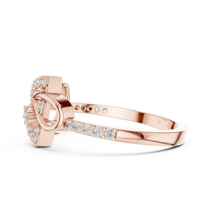 Graceful Twist Diamond Designer Ring