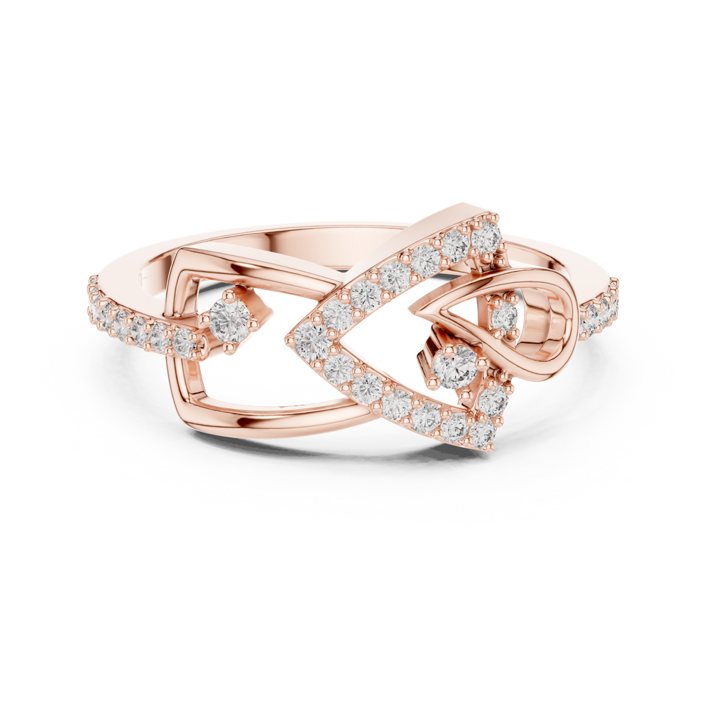 Graceful Twist Diamond Designer Ring