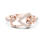 Graceful Twist Diamond Designer Ring