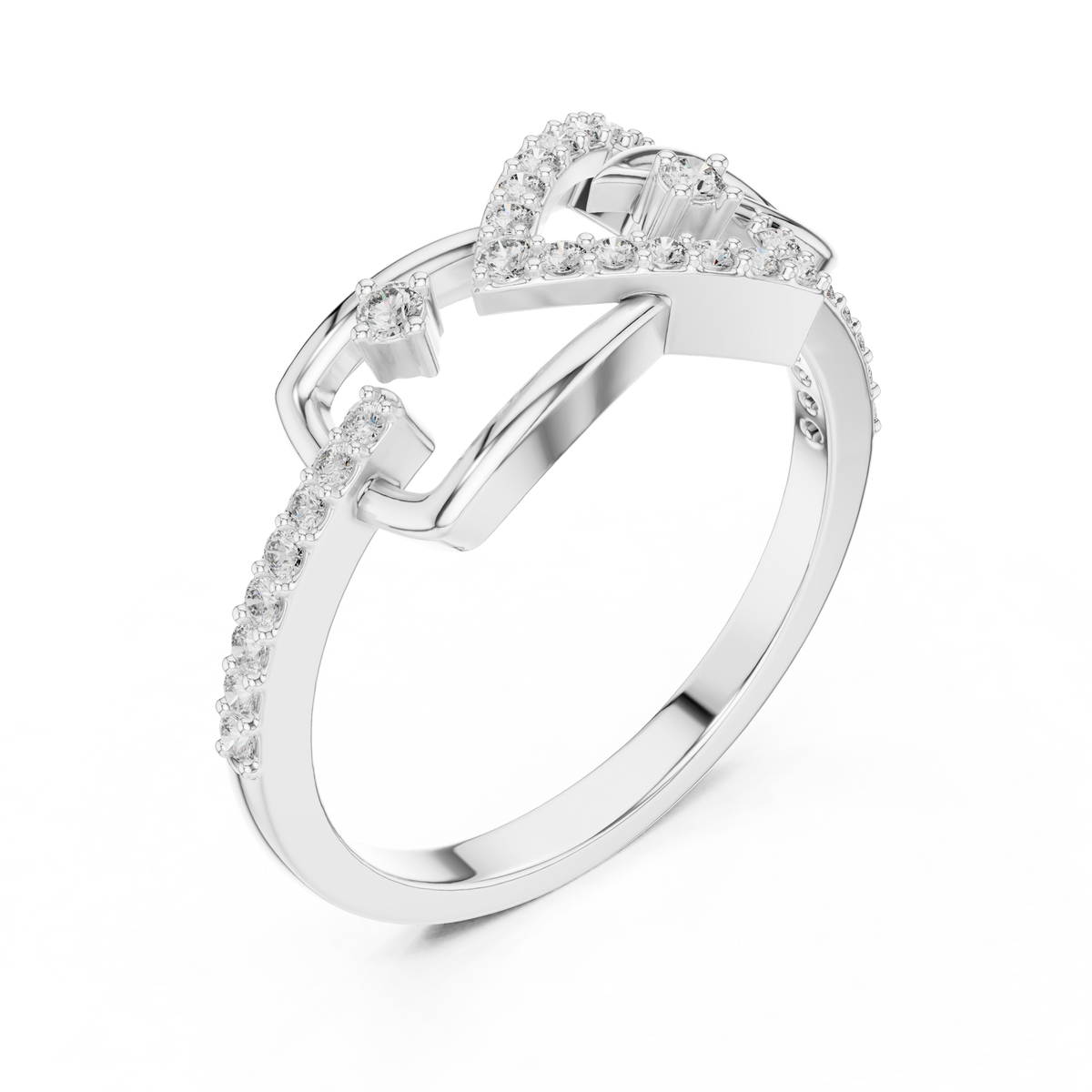 Graceful Twist Diamond Designer Ring