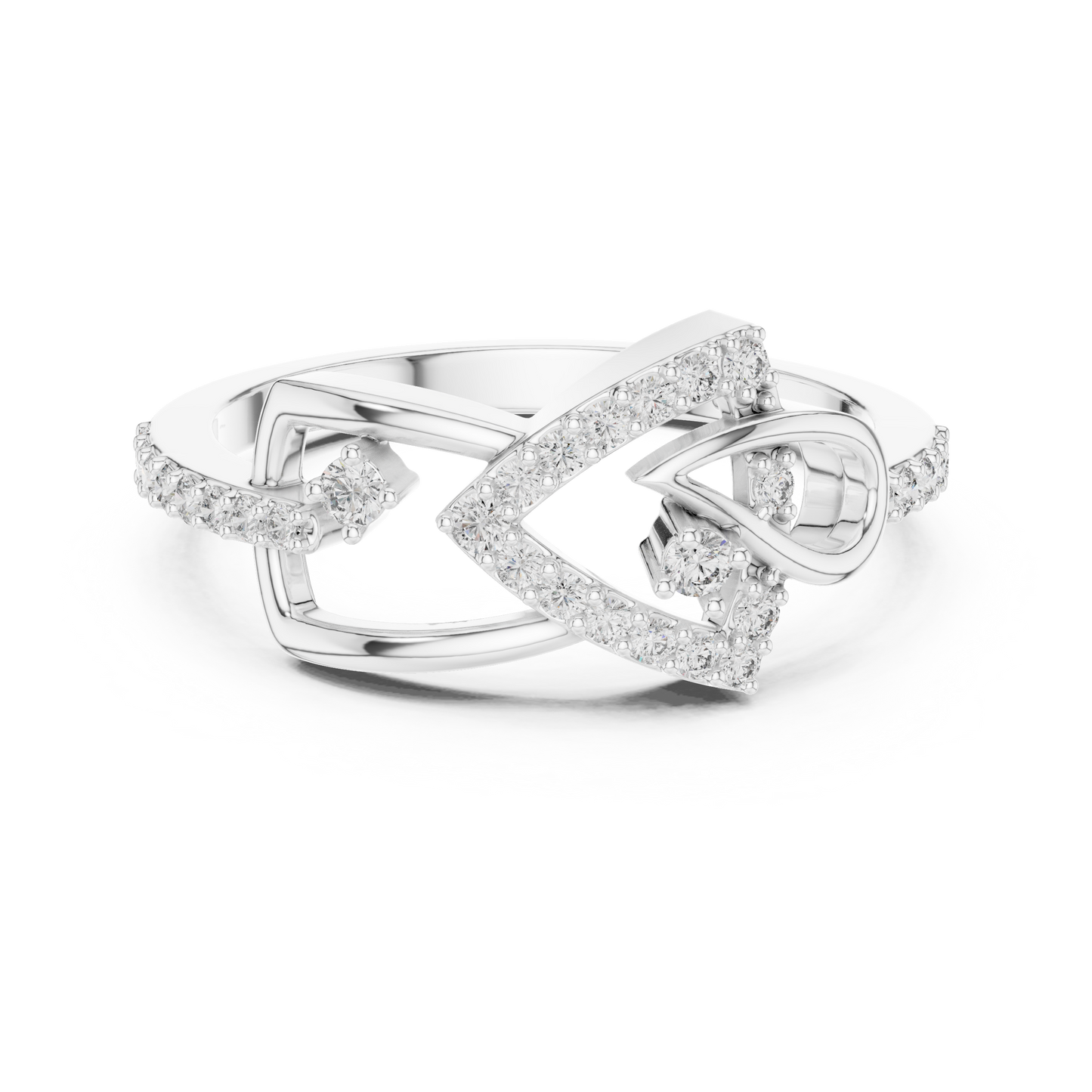 Graceful Twist Diamond Designer Ring