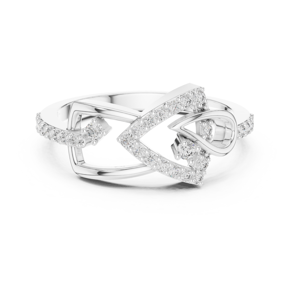 Graceful Twist Diamond Designer Ring