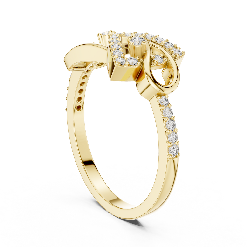 Graceful Twist Diamond Designer Ring