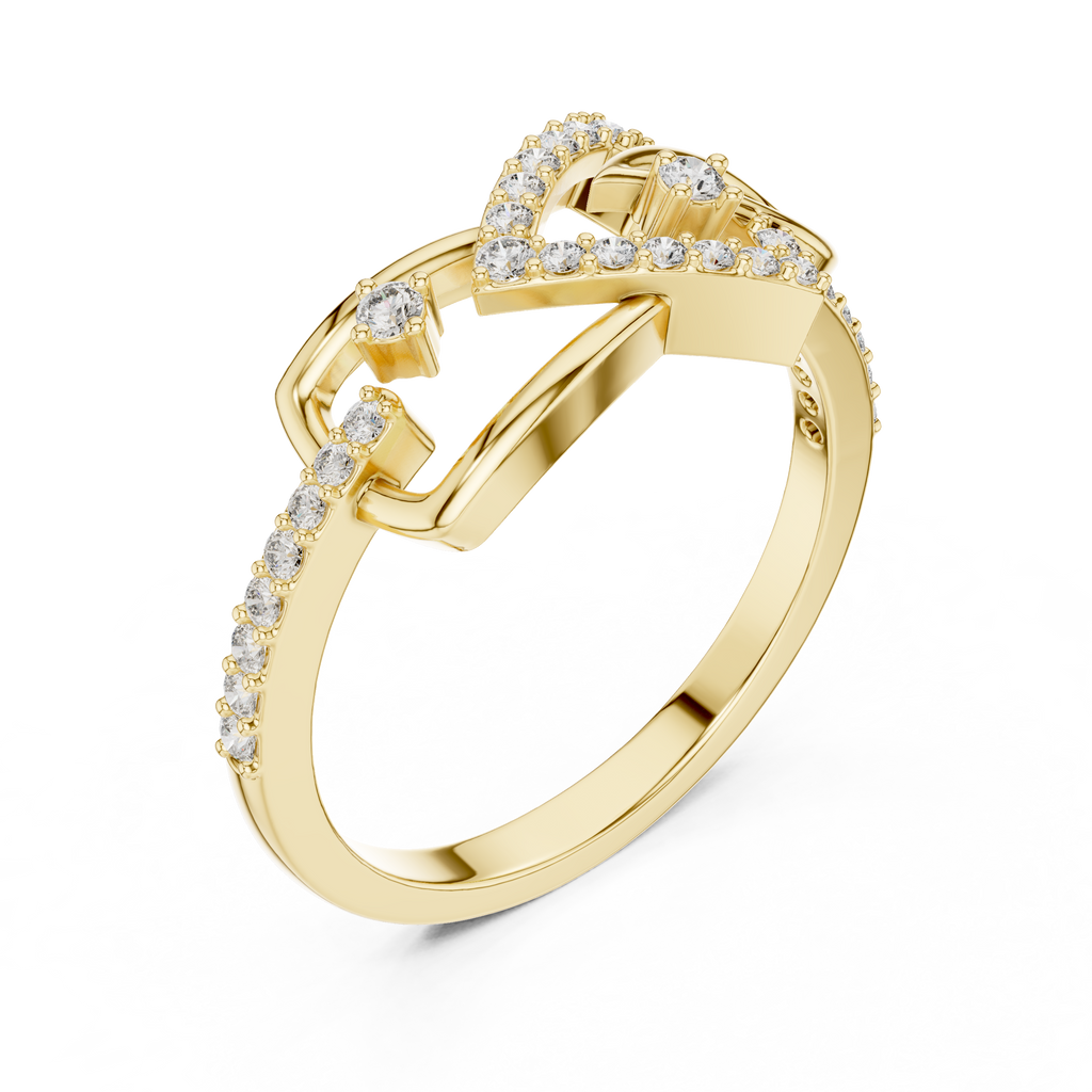 Graceful Twist Diamond Designer Ring