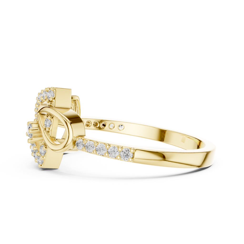 Graceful Twist Diamond Designer Ring