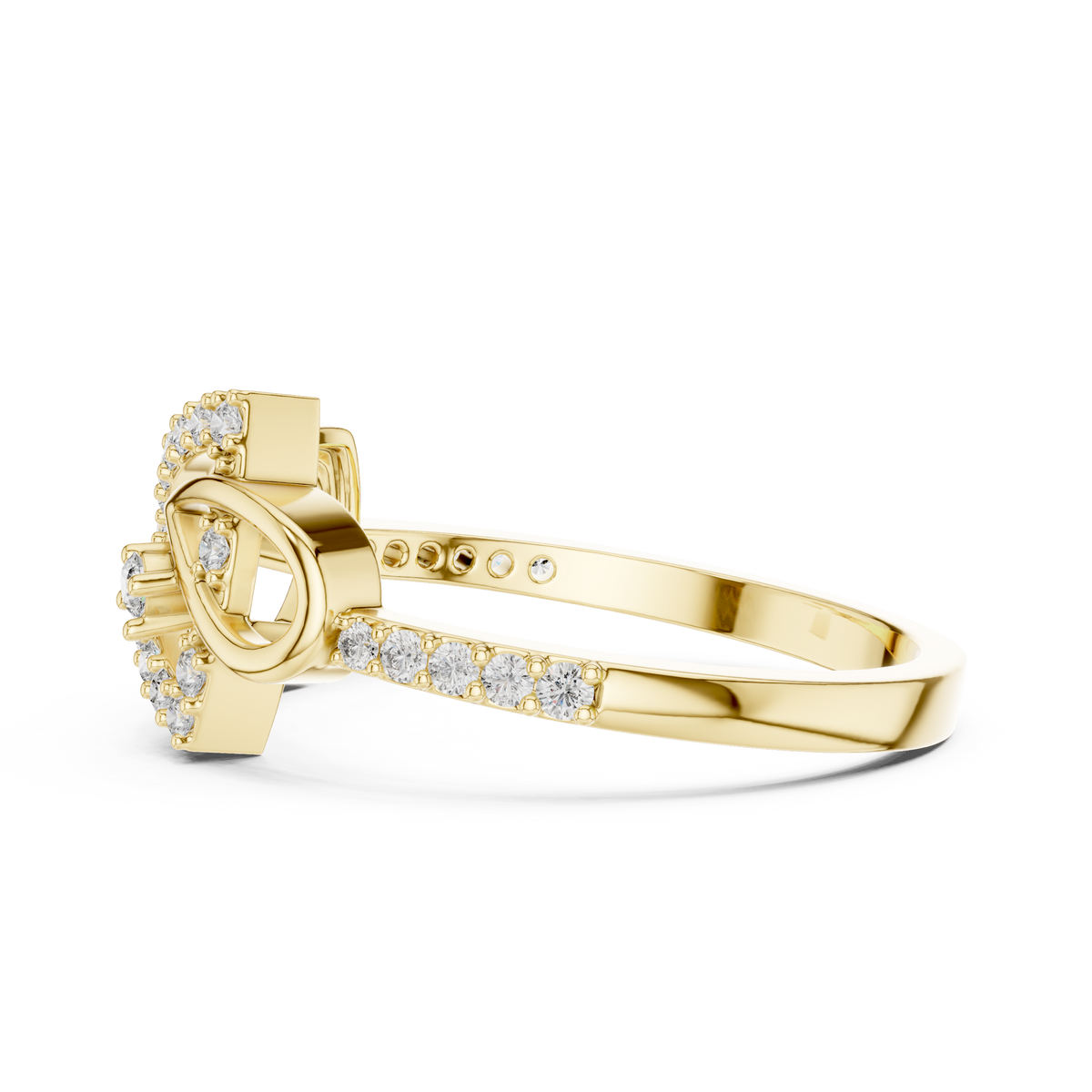 Graceful Twist Diamond Designer Ring
