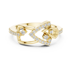 Graceful Twist Diamond Designer Ring