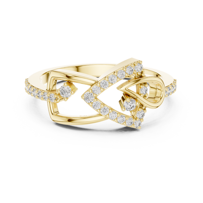 Graceful Twist Diamond Designer Ring