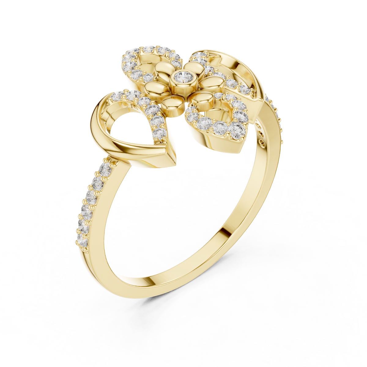 Timeless Bloom Gold Diamond Ring