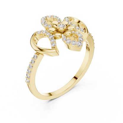 Timeless Bloom Gold Diamond Ring