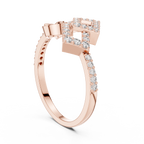 Luxury Square Frame Diamond Designer Ring