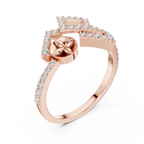 Luxury Square Frame Diamond Designer Ring