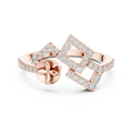 Luxury Square Frame Diamond Designer Ring