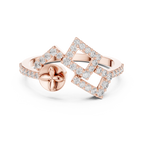Luxury Square Frame Diamond Designer Ring