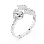 Luxury Square Frame Diamond Designer Ring