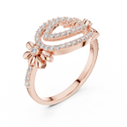 Classic Floral Loop Diamond Ring