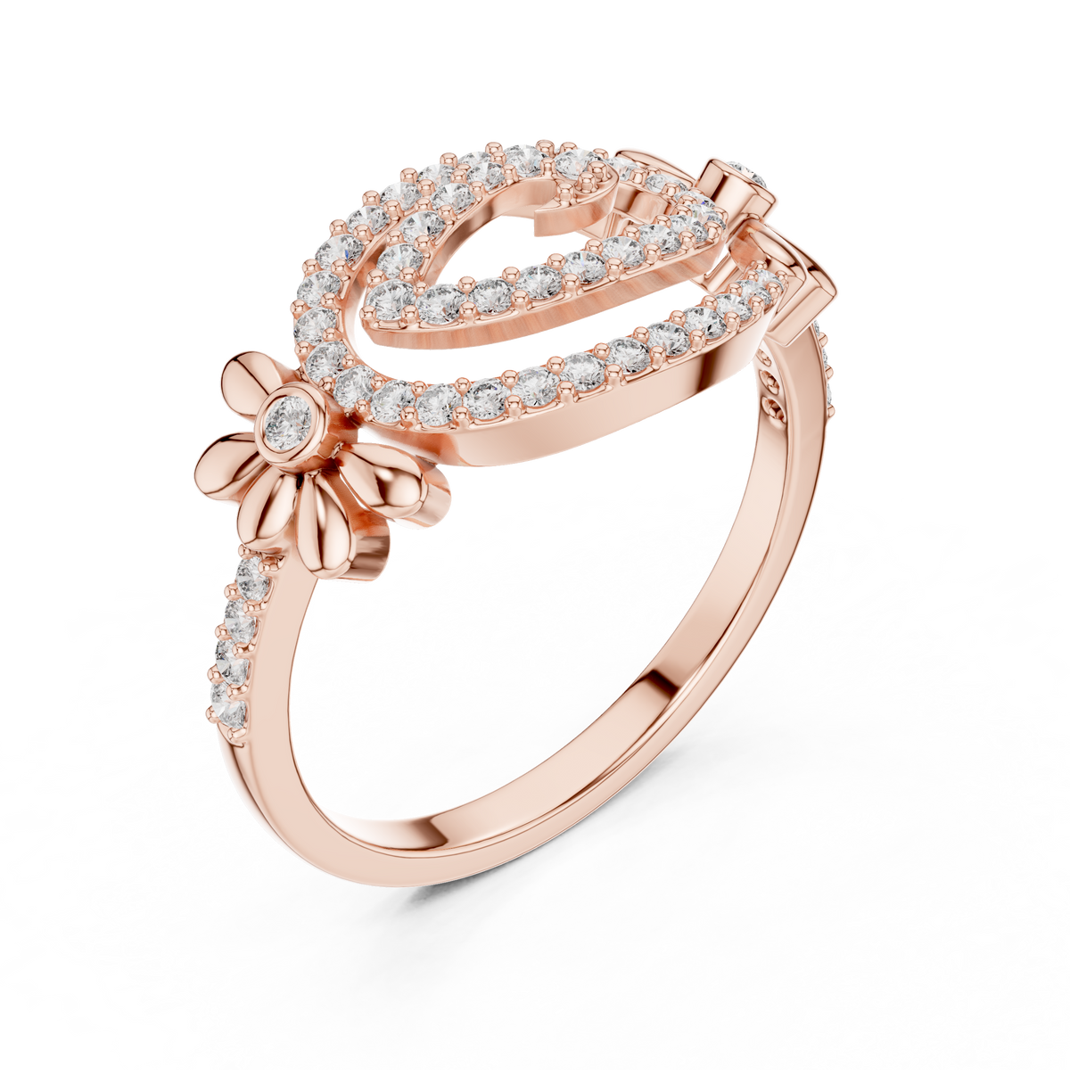 Classic Floral Loop Diamond Ring