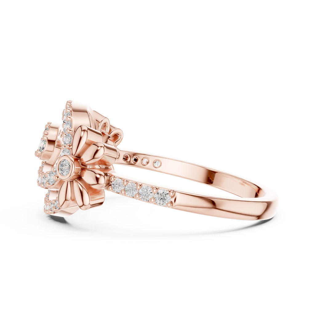 Classic Floral Loop Diamond Ring