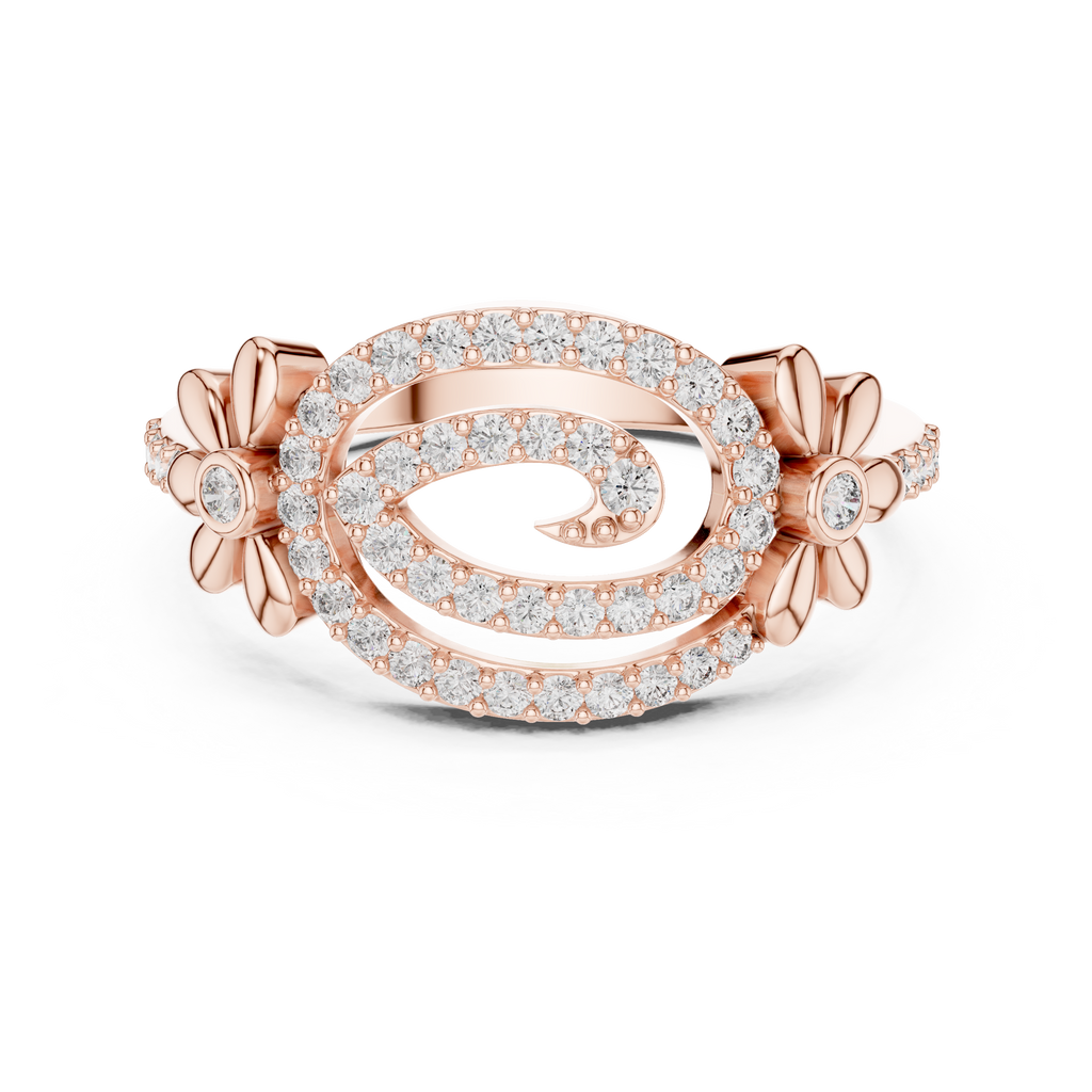 Classic Floral Loop Diamond Ring