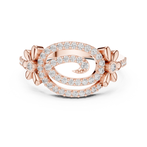 Classic Floral Loop Diamond Ring