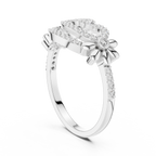 Classic Floral Loop Diamond Ring
