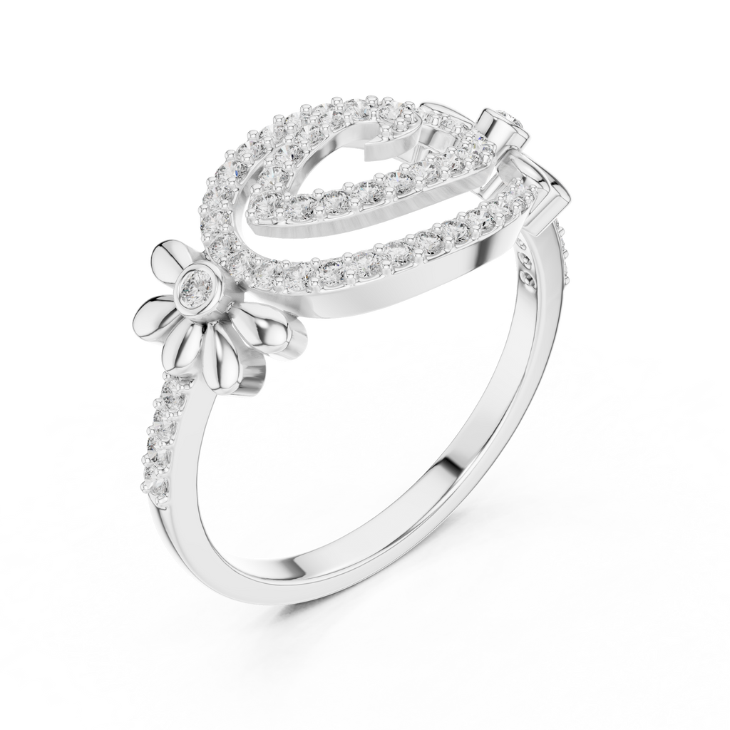 Classic Floral Loop Diamond Ring