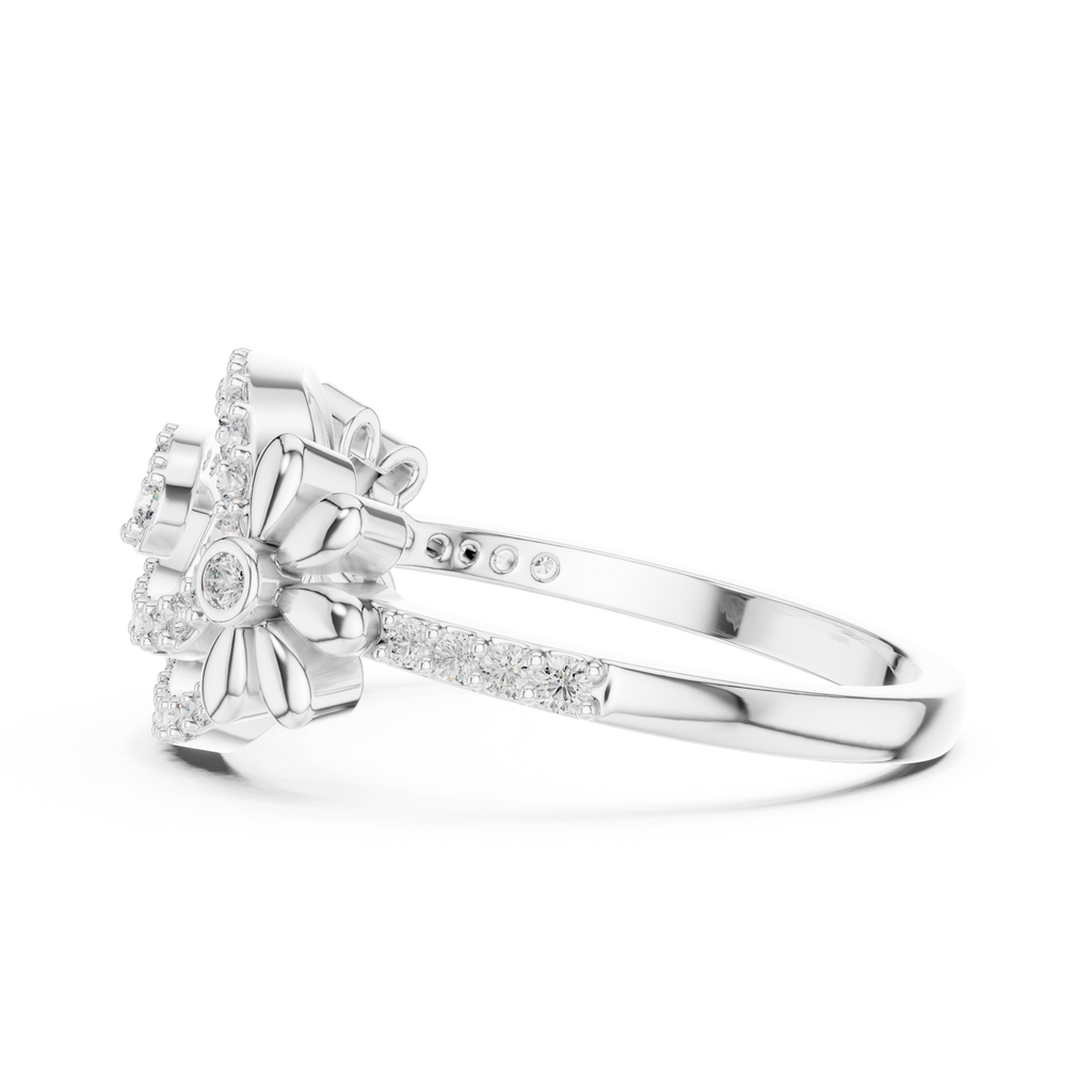 Classic Floral Loop Diamond Ring