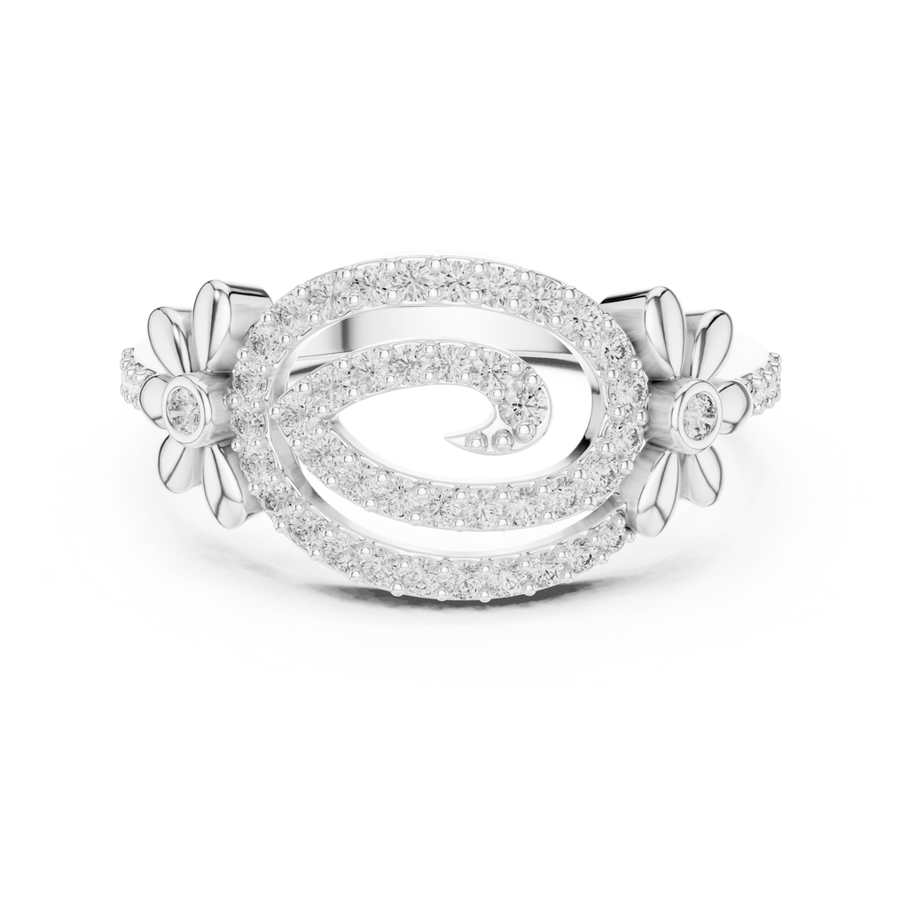 Classic Floral Loop Diamond Ring