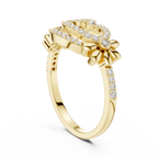 Classic Floral Loop Diamond Ring