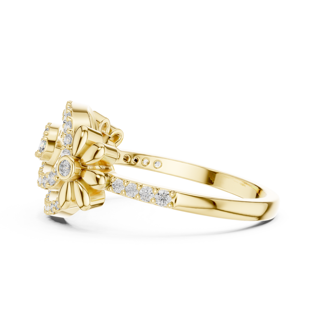 Classic Floral Loop Diamond Ring