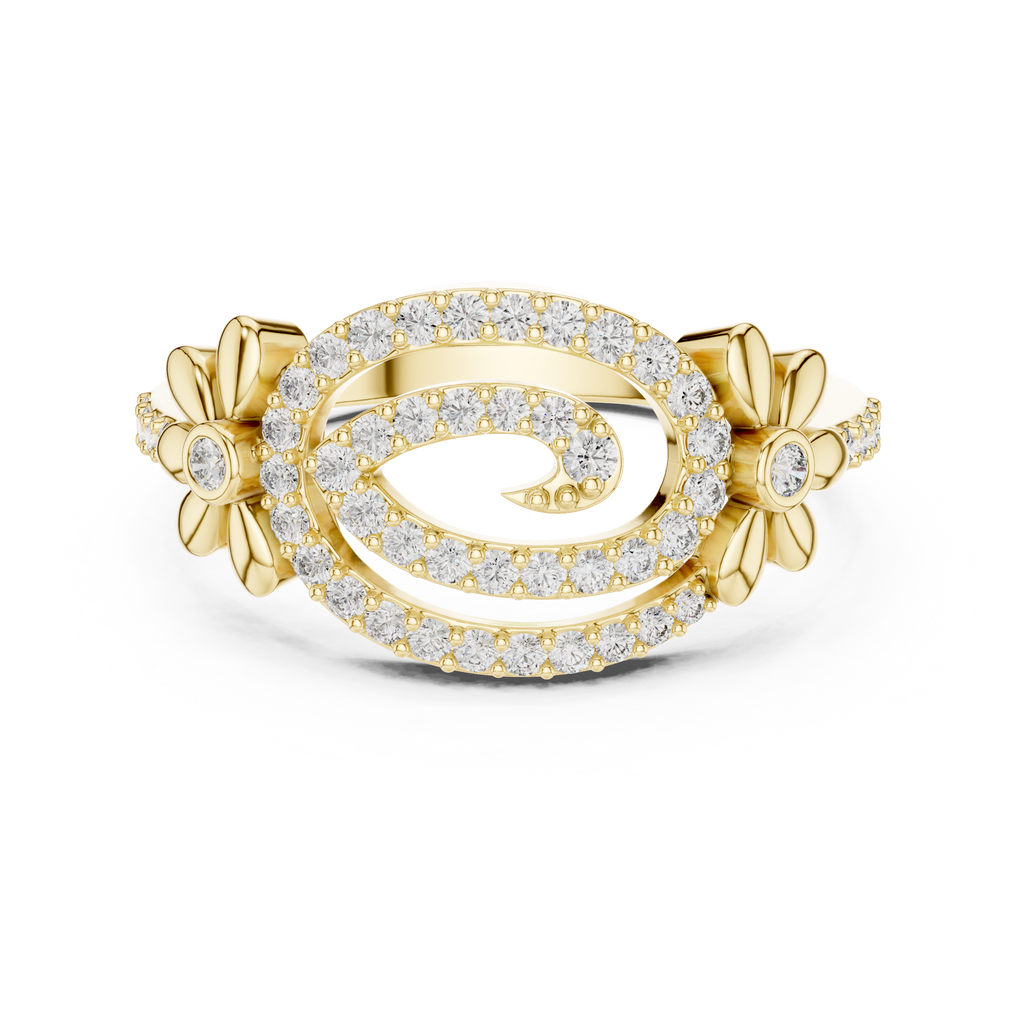 Classic Floral Loop Diamond Ring